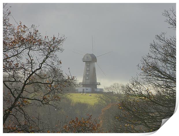 Windmill near Sandhurst Kent Print by Ursula Keene
