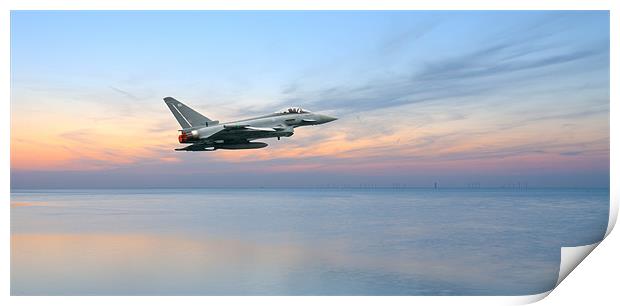 Eurofighter Typhoon Sunset Print by Robert  Radford