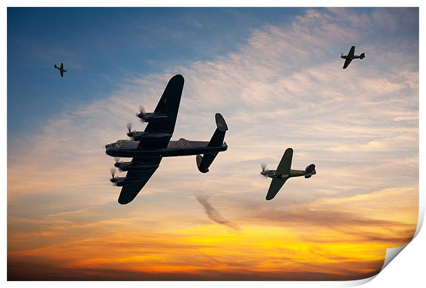 Battle of Britain Sunset Print by Robert  Radford