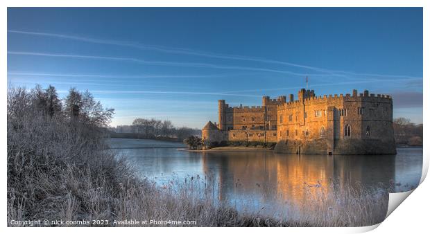 Leeds Castle Frosty Morning Print by nick coombs