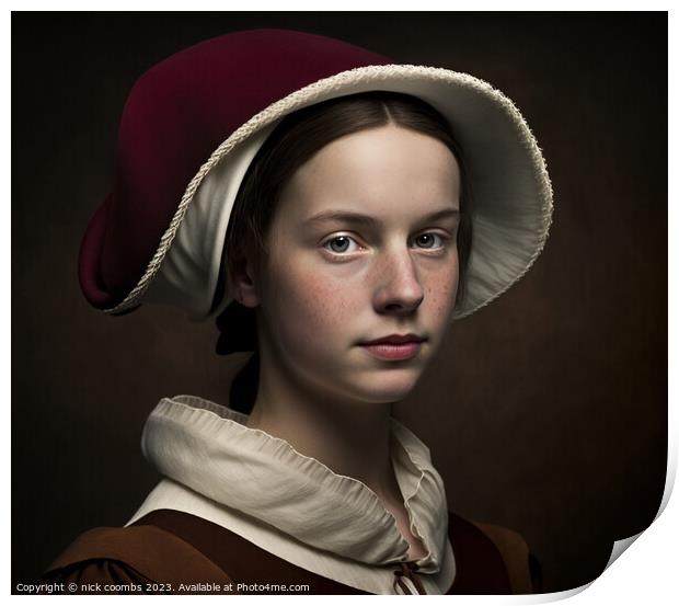 Young Maid Print by nick coombs