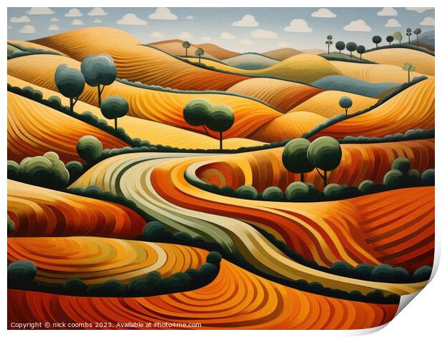 Harvest of Colors Print by nick coombs