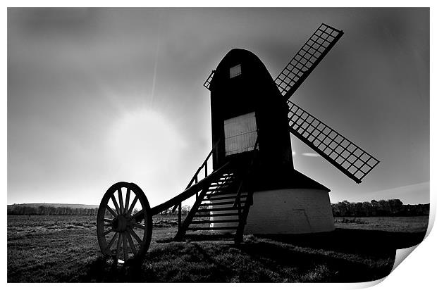 Pitstone Windmill Print by Steve Watson