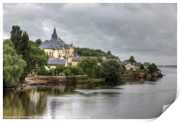 Candes-saint-martin, Loire Valley Print by Beverley Middleton