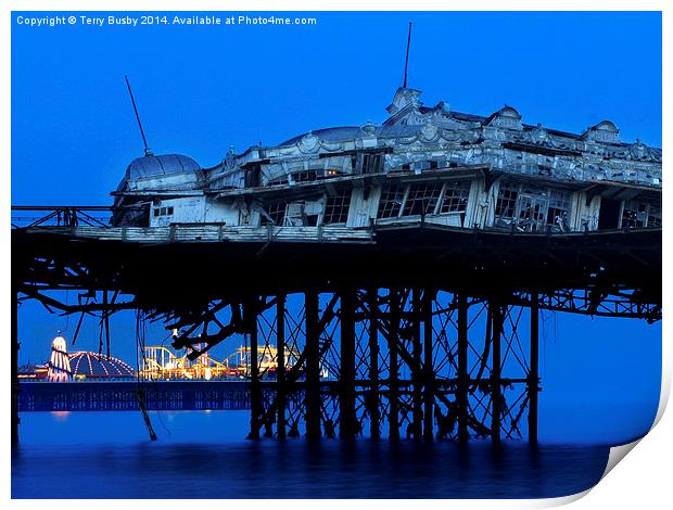  West Pier  Print by Terry Busby