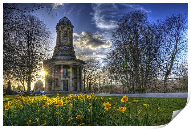 Sunset at Saltaire Church Print by Andy Hutchinson