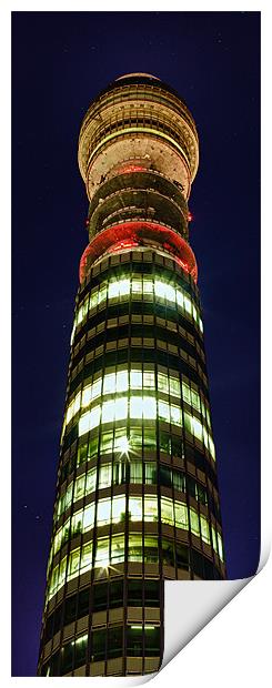 BT Tower by Night Print by Steve Wilcox