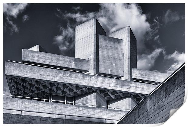 National Theatre Roof Detail Print by Steve Wilcox