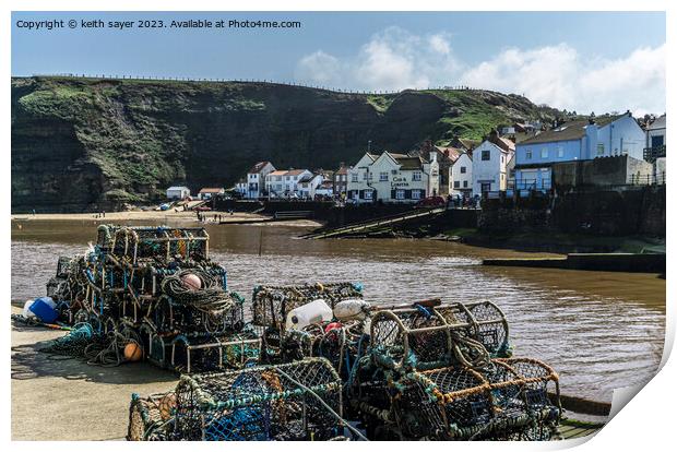 A Picturesque Fishing Village Print by keith sayer