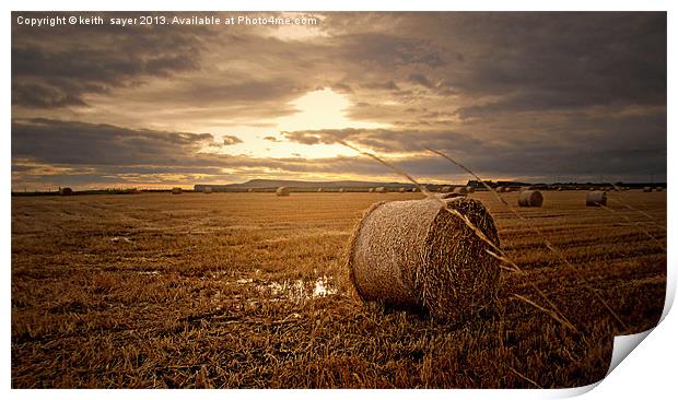 Wet Harvest Print by keith sayer