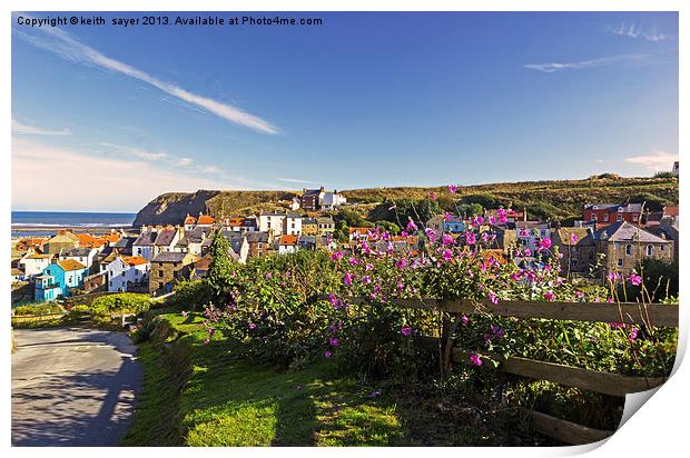 Staithes Village Print by keith sayer