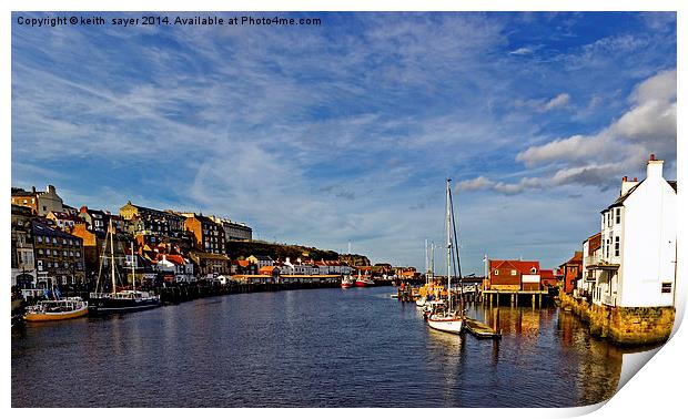 Whitby From The Swing Bridge Print by keith sayer