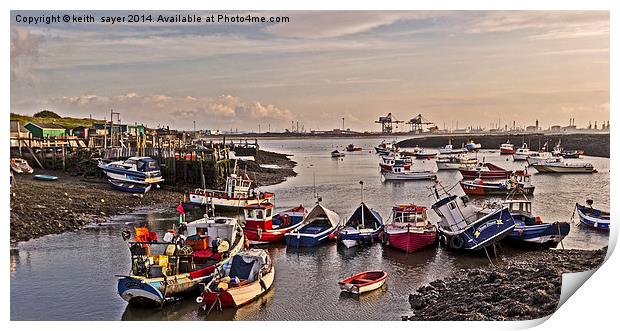 Moored For The Day Print by keith sayer