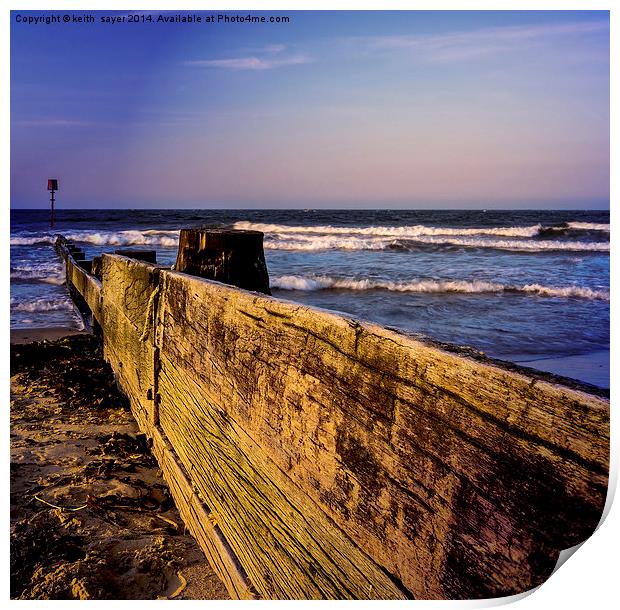 Sea Defence Print by keith sayer