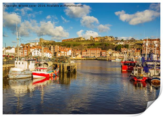 Whitby Harbour Print by keith sayer