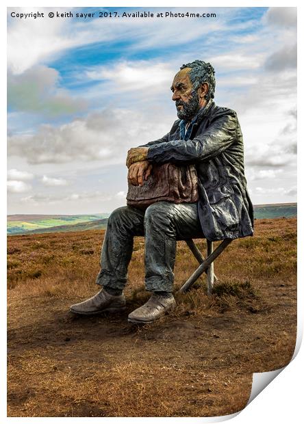 The Seated Man Print by keith sayer