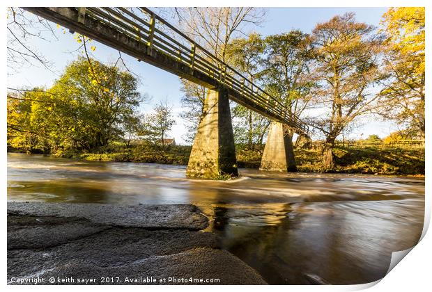 Bridge over the Esk Print by keith sayer
