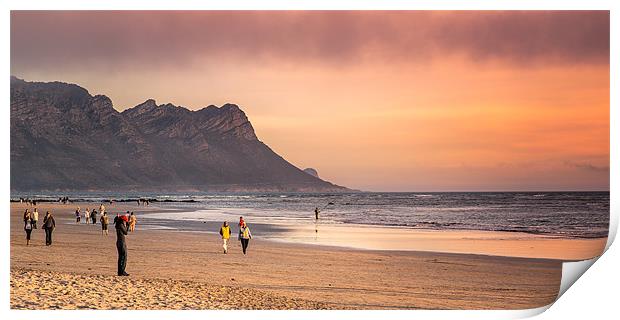 A walk on the Beach Print by Elizma Fourie