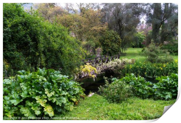 Italian Gardens - Romantic Garden of Ninfa 7 Print by Jenny Rainbow