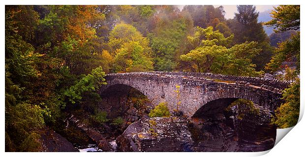 Old Stone Bridge. Scotland Print by Jenny Rainbow