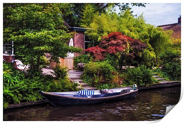 Idyllic Village 5. Venice of the North Print by Jenny Rainbow