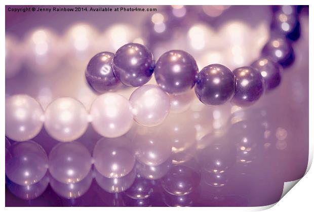  The Soft Glow of Pearls Print by Jenny Rainbow