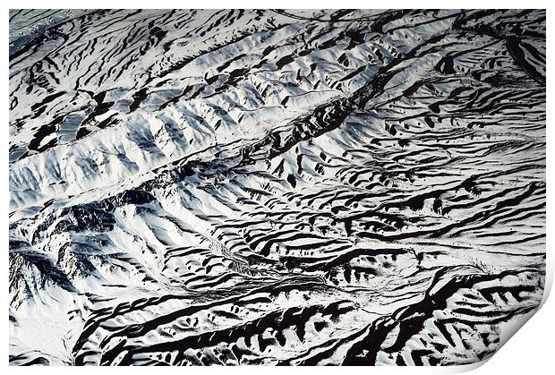  Mountains Patterns. Aerial View   Print by Jenny Rainbow