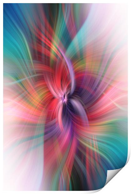 Multicolored Abstract. Concept Abundance Print by Jenny Rainbow