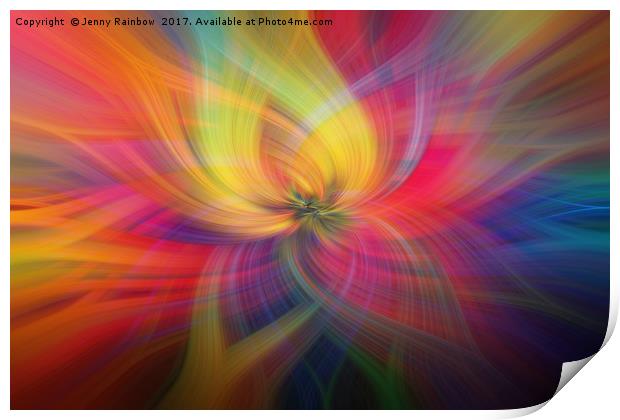 Rainbow Flower of Passion Print by Jenny Rainbow