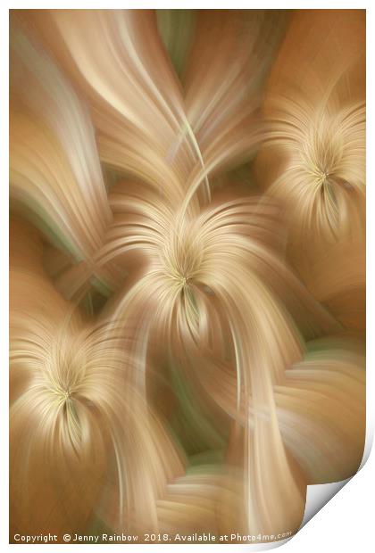 Golden creamy abstract. Concept Golden Flows. Spiritual Money Print by Jenny Rainbow