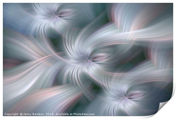 Silver pink multicolored abstract. Concept Silver sounds Print by Jenny Rainbow