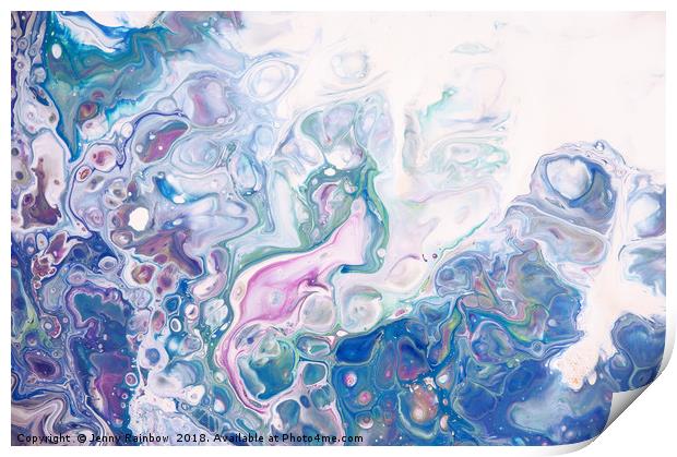 Underwater Worlds Fragment 6.  Abstract Fluid Acry Print by Jenny Rainbow