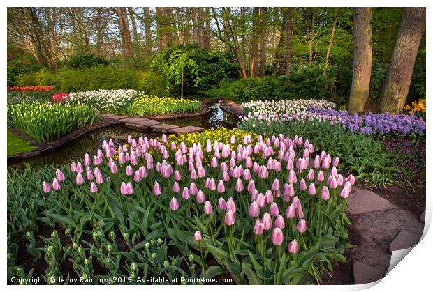 Hidden Beauty. Keukenhof Botanic Garden Print by Jenny Rainbow