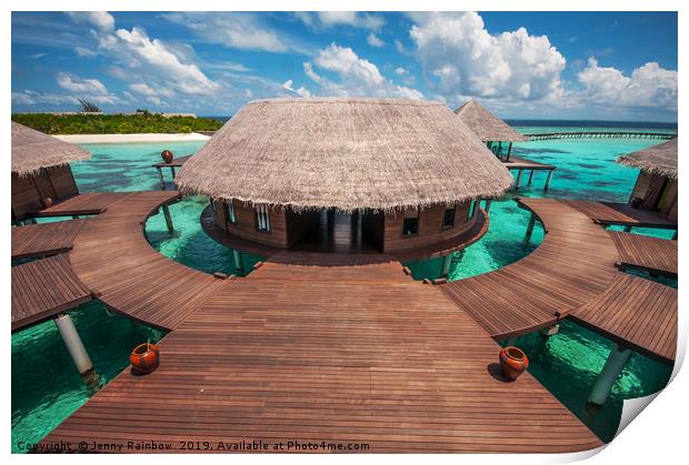 Water SPA  Center. Maldives Print by Jenny Rainbow
