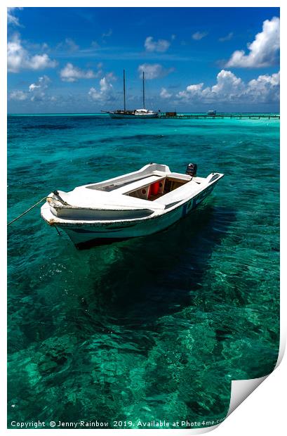 On the Peaceful Waters. Maldives Print by Jenny Rainbow