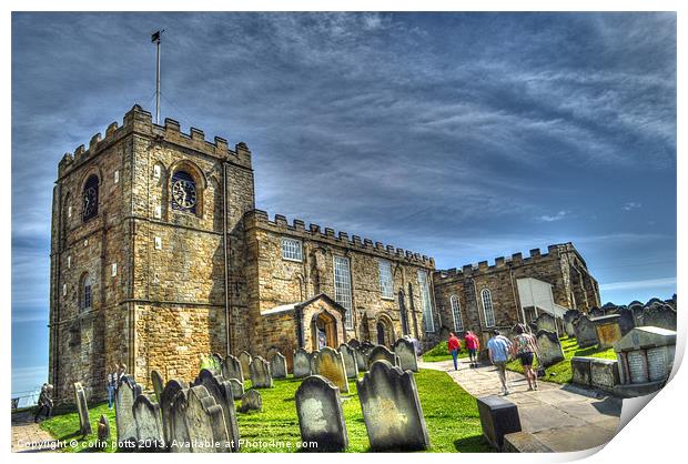 Whitby Church Abbey. Print by colin potts