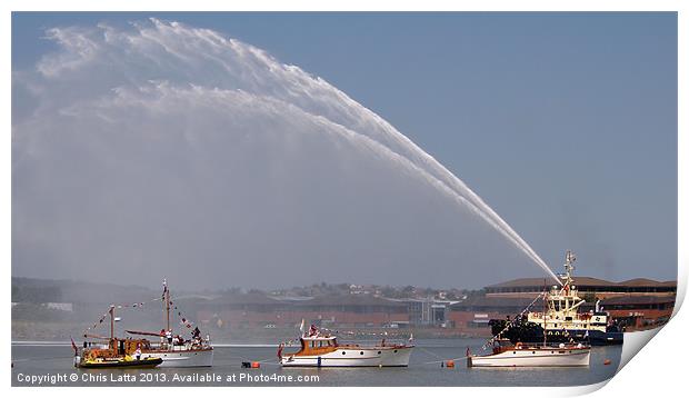 Fire on the Medway Print by Chris Latta