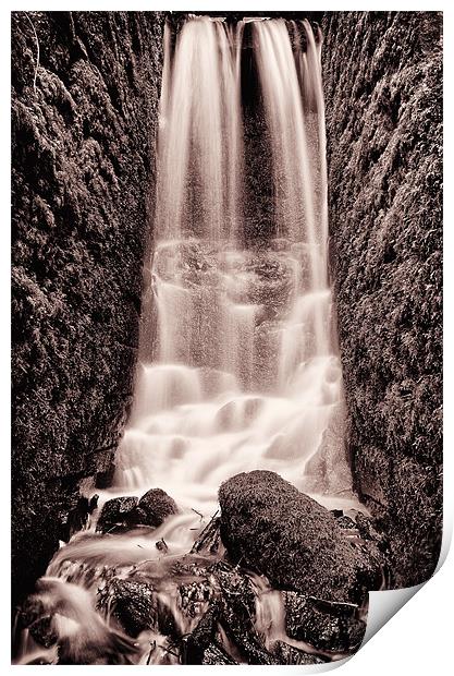 Secret waterfall Copper tone Print by Steve Cowe