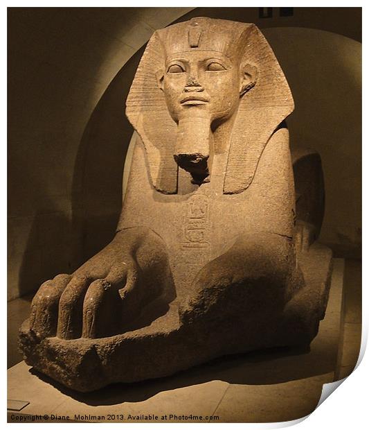 Sphinx at the Louvre Print by Diane  Mohlman