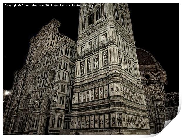 Duomo, florence italy Print by Diane  Mohlman