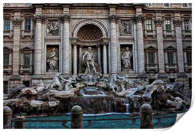 Trevi fountain, Rome, Italy Print by Diane  Mohlman