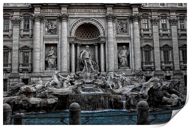 Trevi Fountain, Rome, Italy Print by Diane  Mohlman