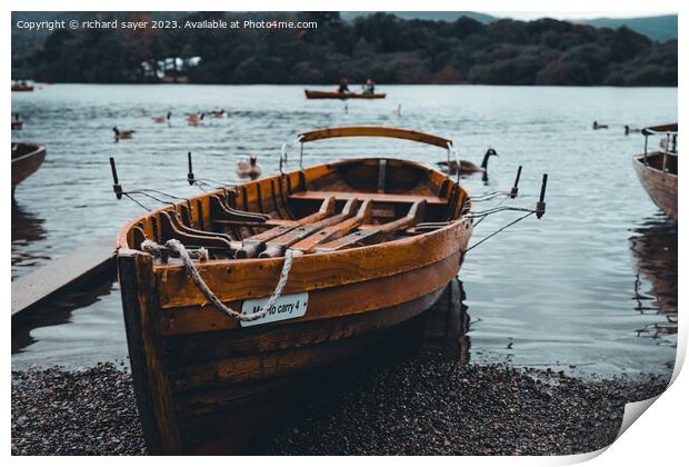 Row Your Boat Print by richard sayer