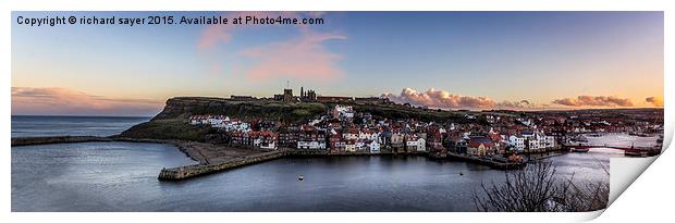  Whitby Harbour Print by richard sayer