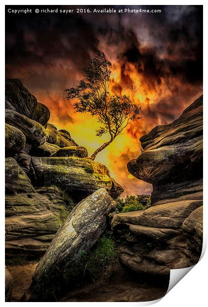 Phoenix Rising Print by richard sayer