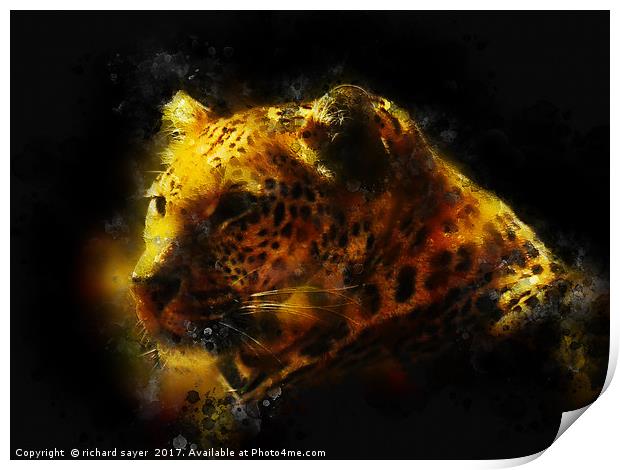 Jaguar  Print by richard sayer