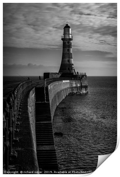 Roker Stairs Print by richard sayer