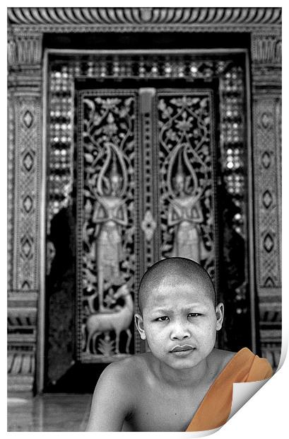 Posing, Laos Print by ira de reuver
