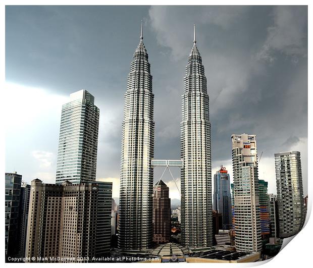 Twin Towers KL Print by Mark McDermott