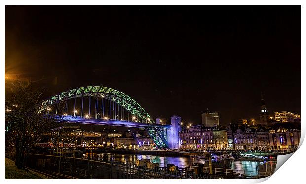  Newcastle Upon Tyne Bridge and Quayside  Print by Kevin Duffy